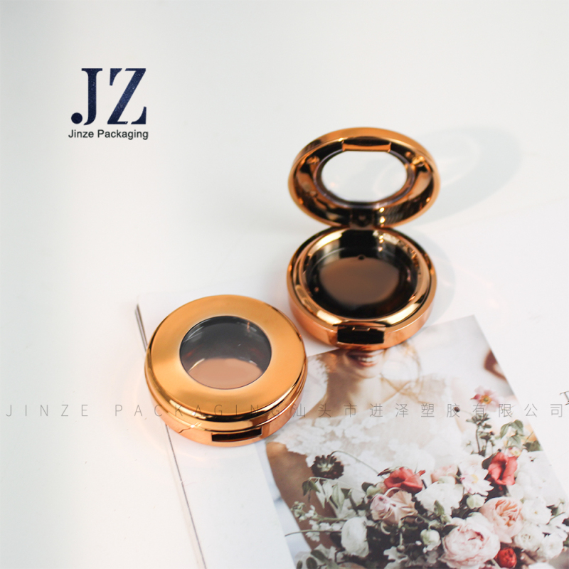 Jinze single color eye shadow case blusher container with window 
