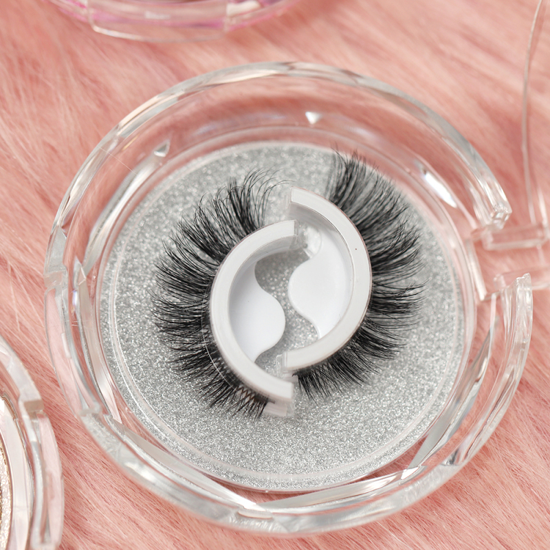 Wholesale Self Adhesive Eyelash Strip False Eyelashes Silk Lashes 3D Faux Mink Eyelashes With Customized Packaging Box