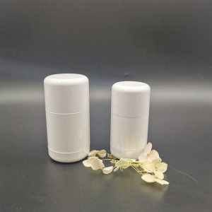 Refillable Deodorant Sticks Container 30g 50g PCR Material Round Shape