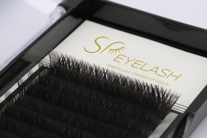 Russian Magnetic V Shape Silk Mink Volume Fan Lashes Curl Individual Extention Eyelashes Extension