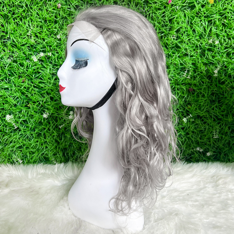 Gshair 4x4 lace front wig body wave pink grey