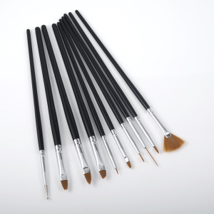 10 piece  Black Makeup Cosmetic Nail Art Brush 