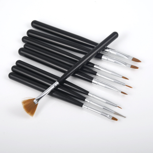 Professional 9 piece Black Makeup Nail Art Brush 