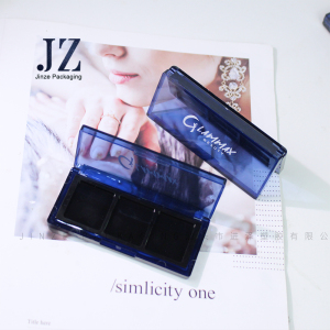 Jinze transparent outside 3 colors eye shadow case glamourize bronzer packaging