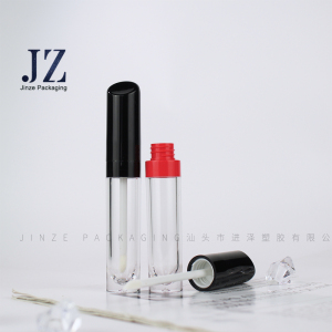 Jinze 8ml lip gloss tube lipstick shape lip tint bottle with middle ring