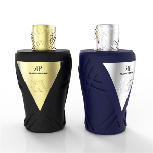 Luxury designer perfume bottle with zamac lid