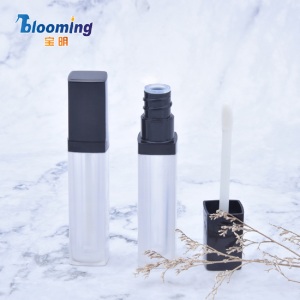 Recyclable fancy design lipstick container empty lip gloss tube with brush