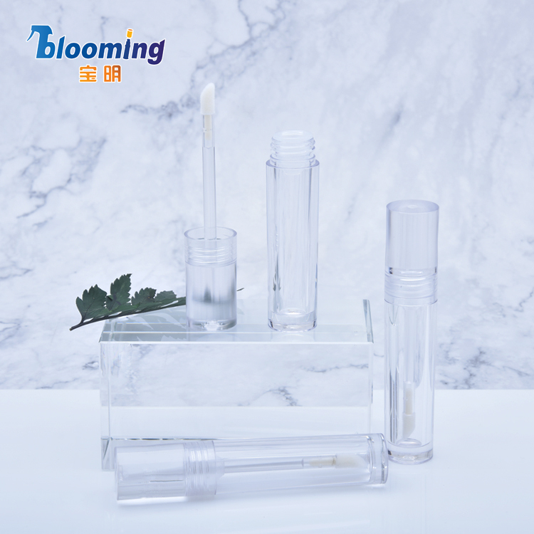 empty lip gloss tube manufacturer supply  whole sale clear lipgloss tube 5ml 