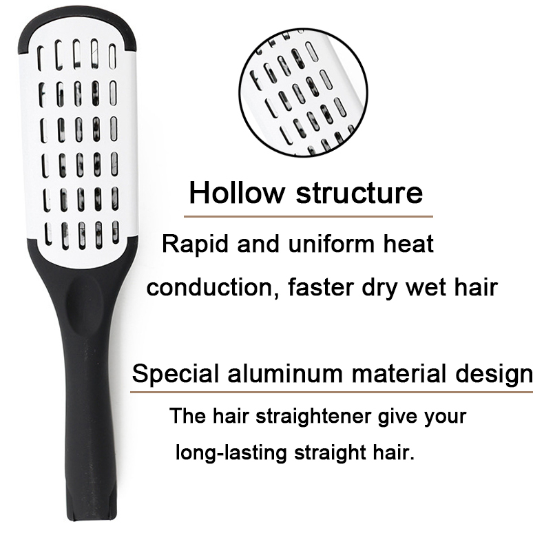 Hair straightener brush double sided brush professional hairdressing tool clamp straightener