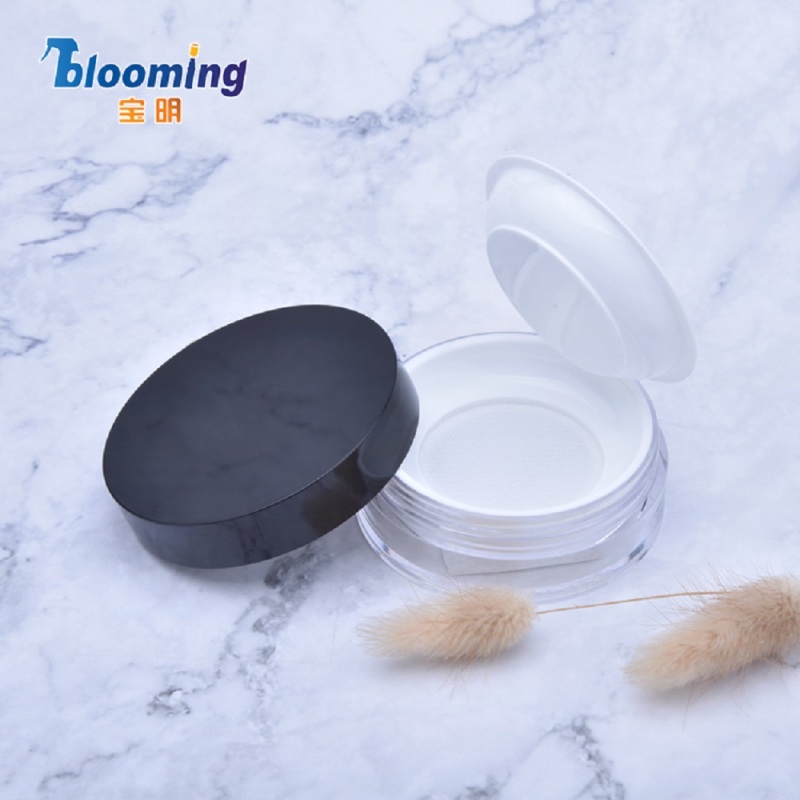empty plastic loose powder jar with rotating sifter  lid