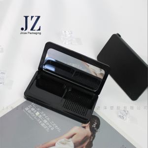 Jinze magnetic square compact powder case with puff container and mirror custom color