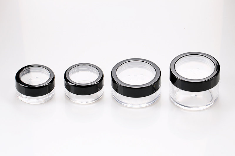 3g 5g 10g 15g loose powder container with sifter clear plastic cylinder jar nail art ps container