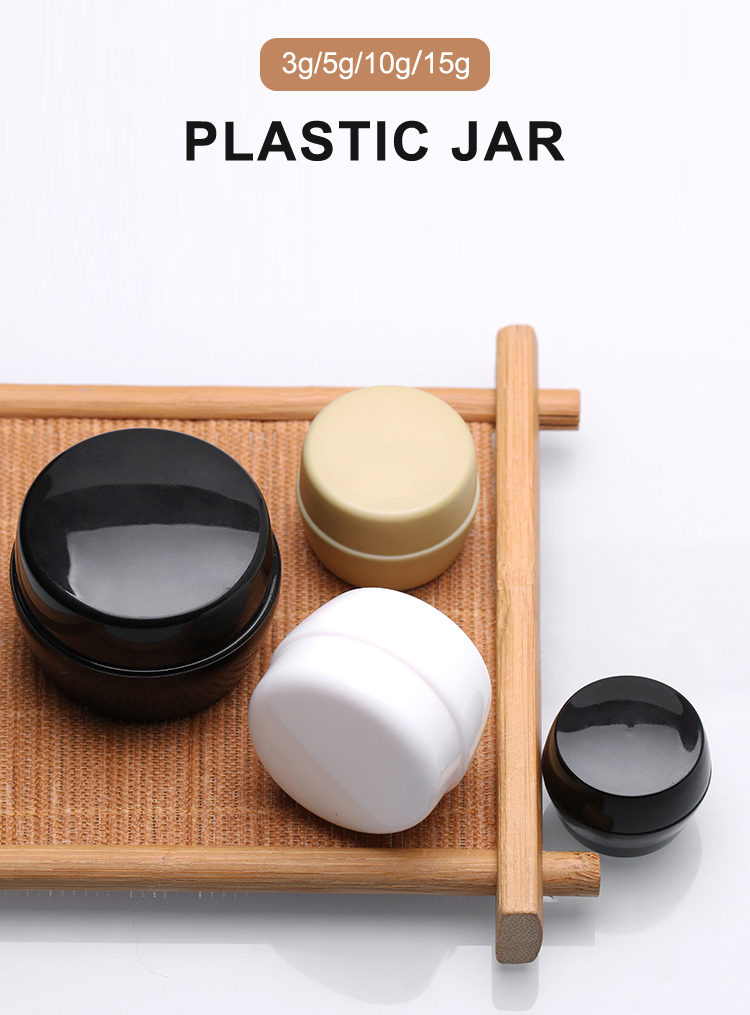 3g 5g 10g 15g High quality new luxury plastic cosmetic jars and bottles containers for cosmetics