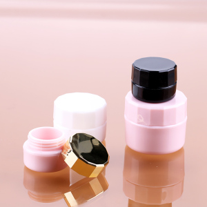 3g 5g 8g 15g Pink UV Gel Jar Custom White Nail Art Polish Container with Screw Cap