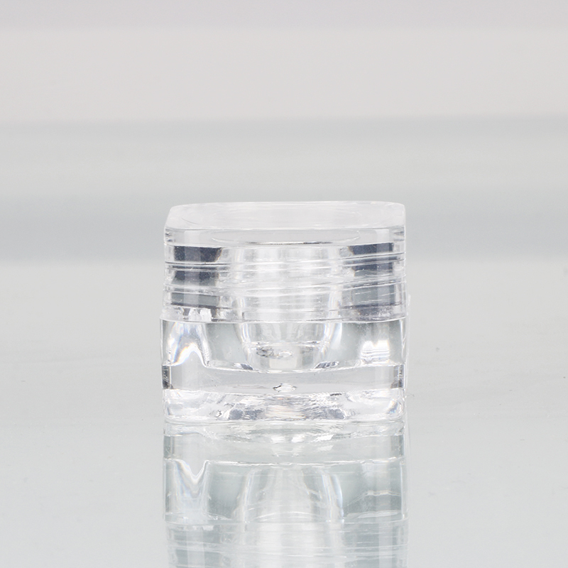 5g Square Cute Cosmetic Jars Clear Plastic Loose Powder Container
