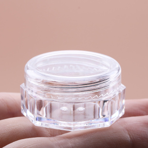1g 3g 5g Clear Cosmetic Cream Plastic Powder Jar Unique Shaped Eye Shadow Container