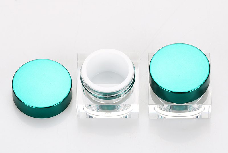 5g 8g small square plastic cosmetic luxury jar clear acrylic glue container with round lid