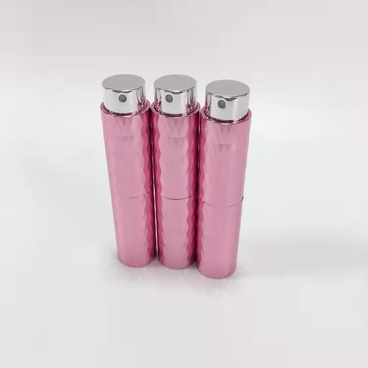 Refill Perfume Spray and  Bottle 8ML Aluminum Shell Diamond Design