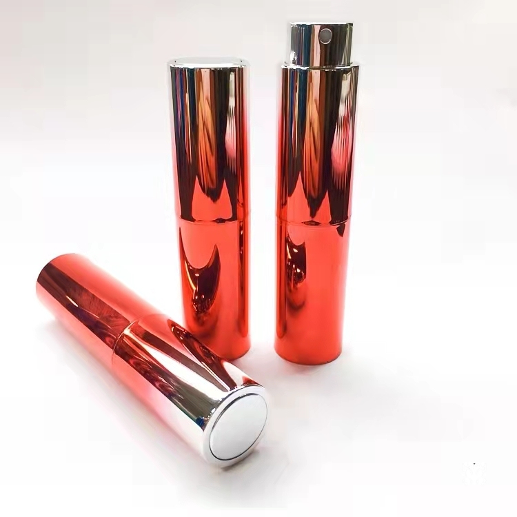 10ML UV Metalized Customized Color Refill Perfume Spray and  Bottle