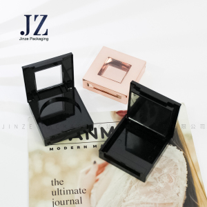 Jinze double layers compact powder case square makeup powder packaging with window
