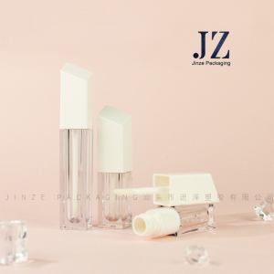 Jinze square lip gloss tube set 4 or 7ml custom design lip tint container