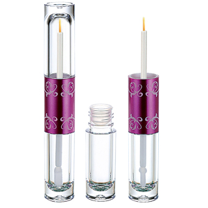 Purple Lipgloss Tube Custom Double Sided Lipgloss Container with Applicator
