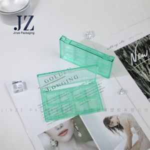 Jinze High Quality Woman Makeup 8 Color Square Transparent Green Eye Shadow Palette 